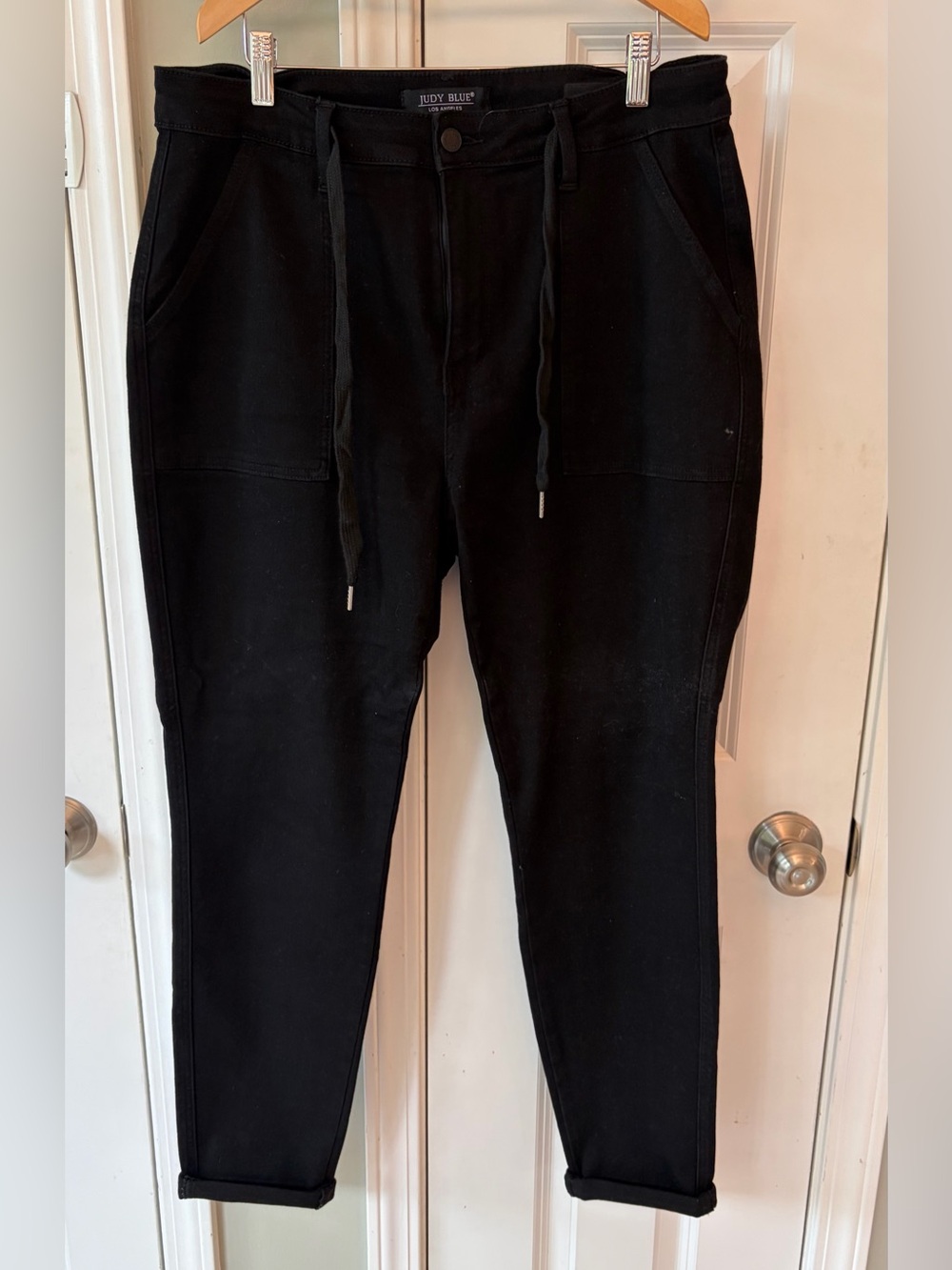 Judy Blue Black High-Waist Drawstring Joggers - Picture 3 of 6